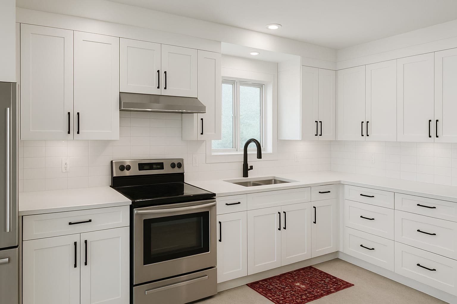 The same kitchen reimagined in the Bright & Timeless look