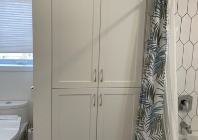 Custom bathroom storage area