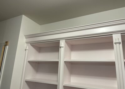 Custom built shelving in a Nelson BC home, by Steinegg Cabinets